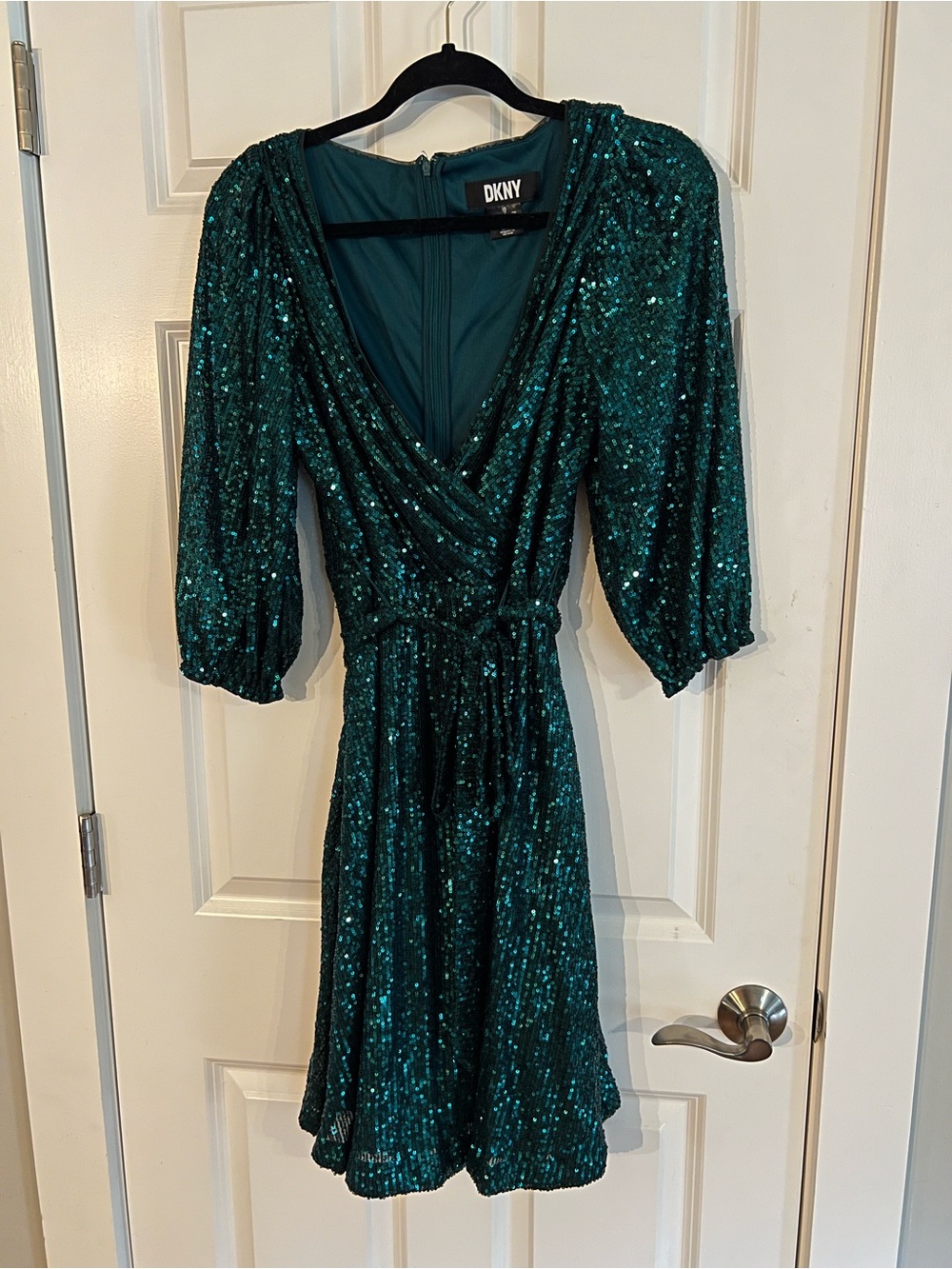 DKNY Emerald Green Sequin Dress